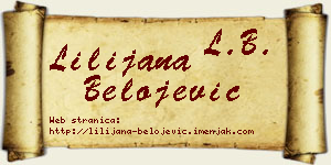 Lilijana Belojević vizit kartica